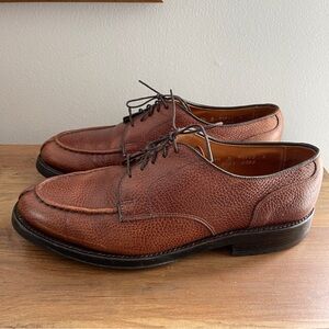 Allen Edmonds Canton Tan Pebble Oxfords USA Mens 9.5 D